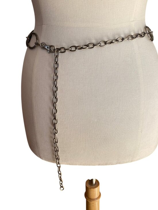 Western Faux Turquoise Concho Belt Boho Festival Adjustable Waist Chain Belt-OS main image 10